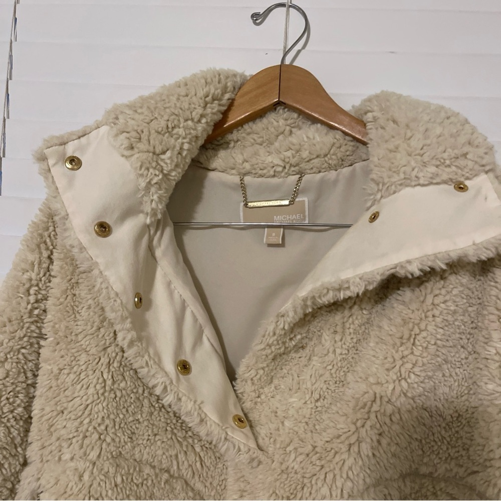 Michael Kors Sherpa Jacket Women Size S - Picture 3 of 15